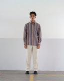 Camisa Nº5 Classic rayas tostado, rosa y azul