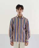 Camisa Nº5 Classic rayas tostado, rosa y azul