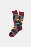 Calcetines PATCHWORK Vino