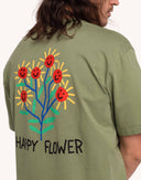 Camiseta HAPPY FLOWER Verde